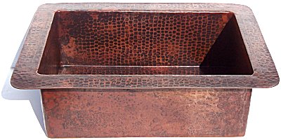 26 Inch Copper Farmhouse Kitchen Sink - Single Basin Undermount Stainless Steel Apron Front Sink for Rustic & Modern Kitchens - Perfect for Cooking, Washing Dishes & Food Prep