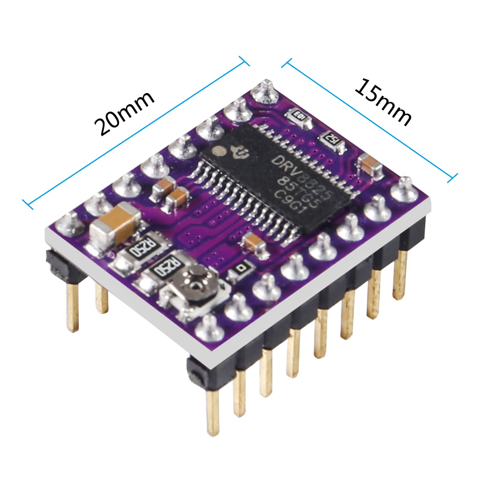 DRV8825 Stepper Motor Driver Module - 6pcs with Heat Sink for 3D Printer, CNC Machine, Robotics | DIY Reprap Projects & Industrial Automation Solutions