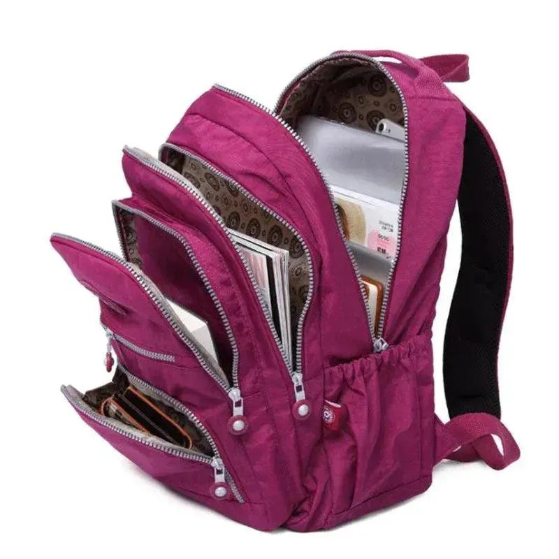 Stylish Nylon Backpack for Teens - Durable School Backpack with Multiple Pockets | Perfect for High School, College, Travel & Daily Use