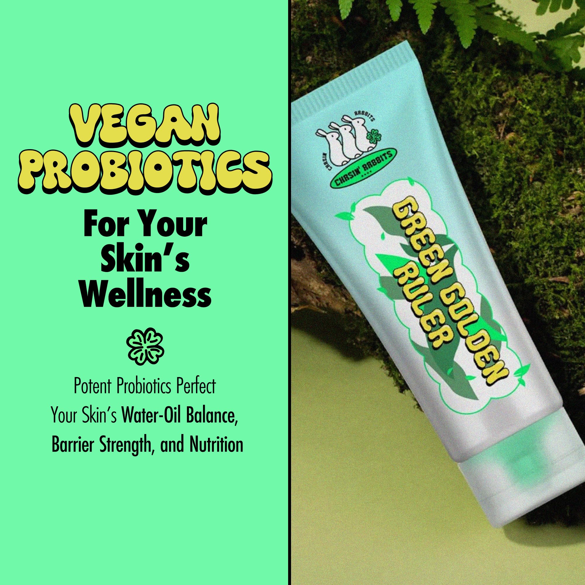 Korean Green Tea Face Cream - Vegan Moisturizer with Probiotics for Dry Skin Care