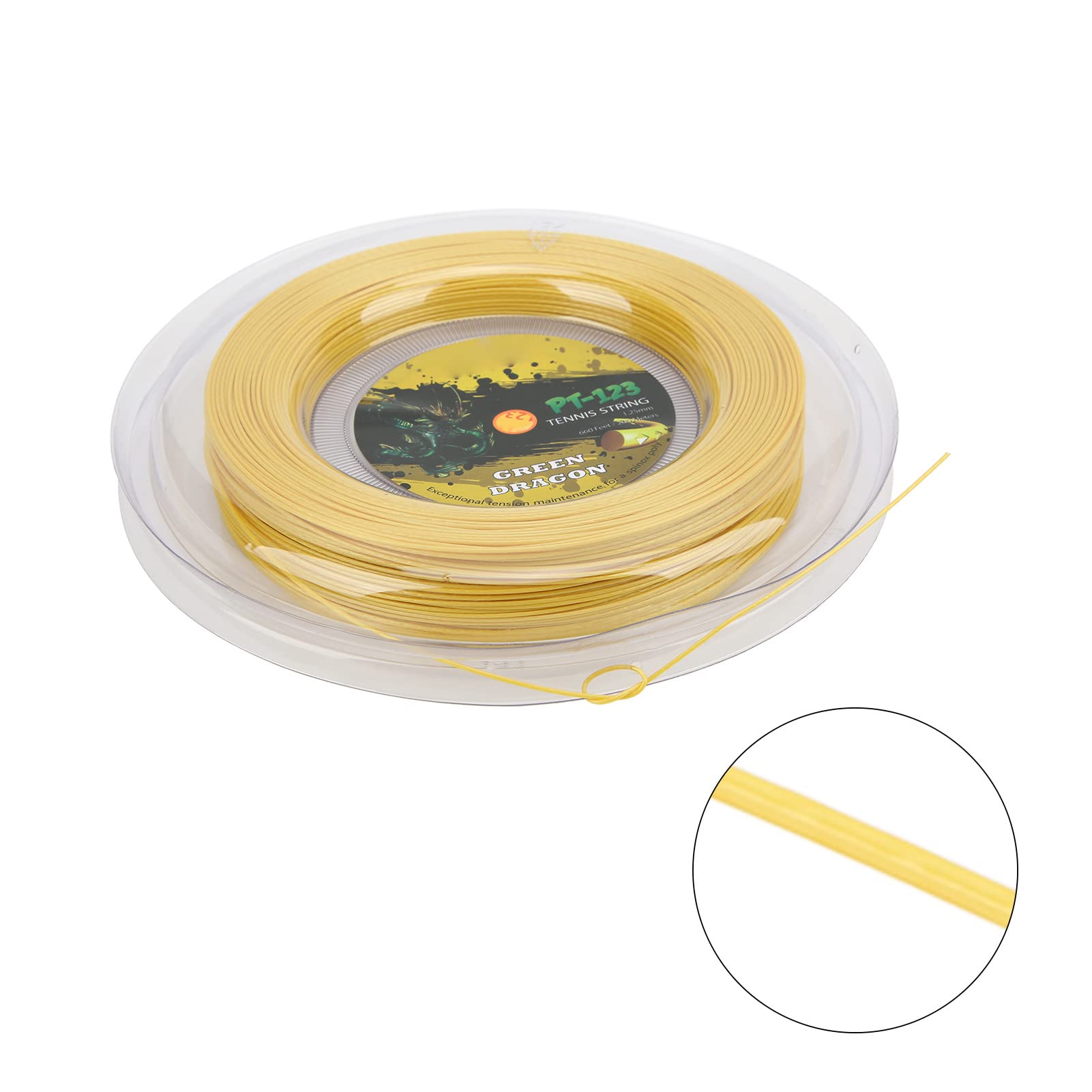 Premium 200m Polyester Tennis String Reel - 1.25mm Sports Racket String for Daily Training & Competition | Durable Tennis Racquet Wire for Professional & Recreational Players | Perfect for Tennis Courts, Clubs & Home Practice
