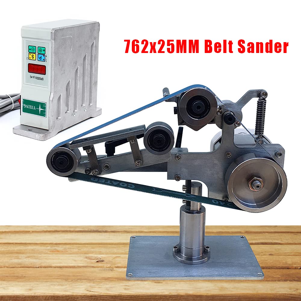 5500W Electric Belt Sander Machine - Multi-Function Desktop Belt Sander with Forward & Reverse 90° Rotation, 30M/S Line Speed - Perfect for Woodworking, Metal Polishing, and DIY Home Projects