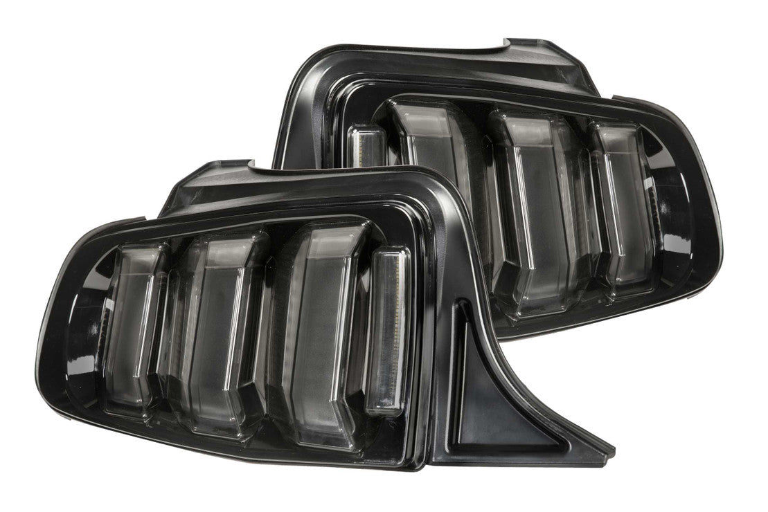 Ford Mustang 2010-2012 Facelift XB LED Tail Lights - Smoked Red Lens with Sequential Turn Signals - Perfect for Upgrades & Night Driving