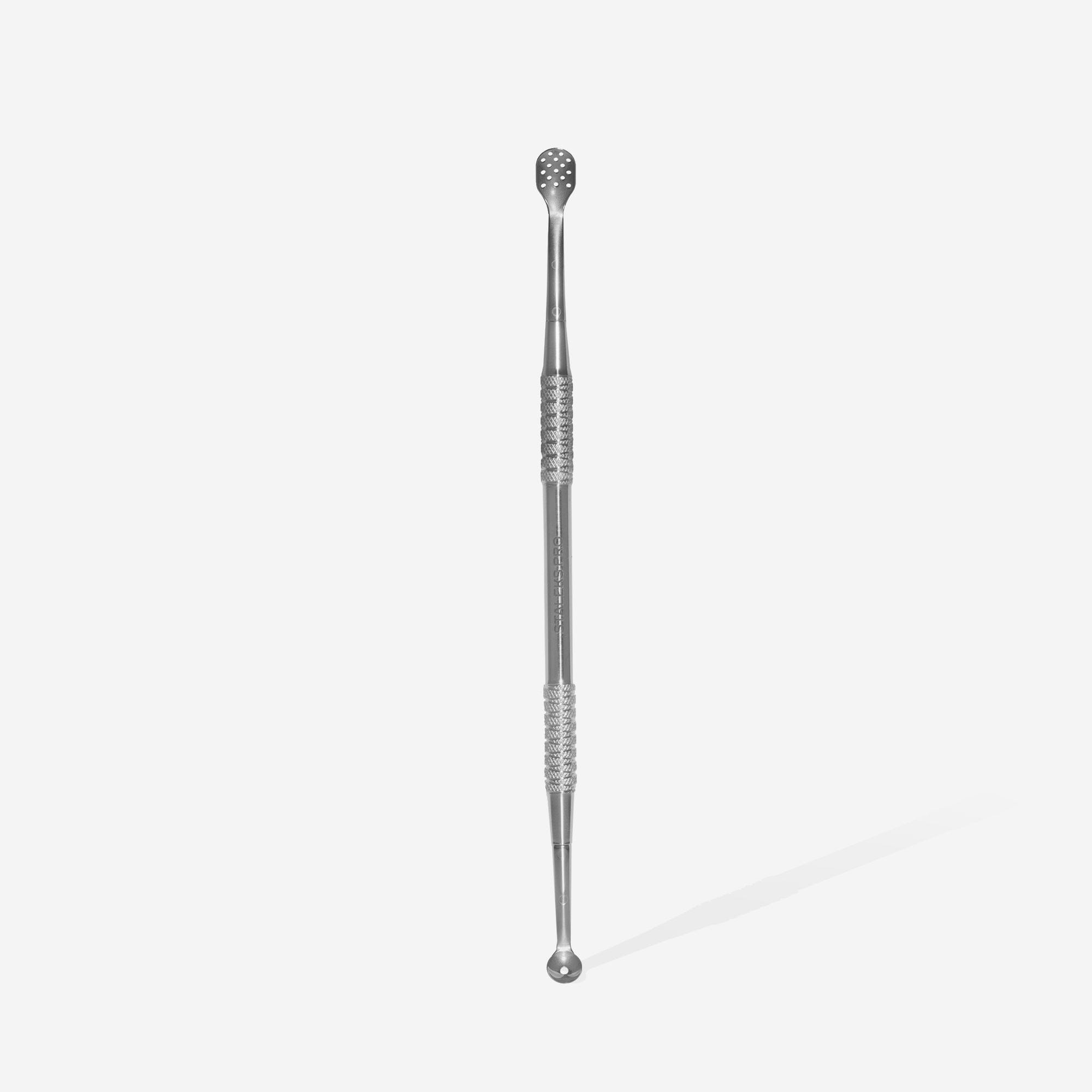 Staleks Expert 20 Type 1 Double Ended Cosmetic Spoon - Uno & Oval with 15 Holes for Professional Nail Care & Beauty Salon Use