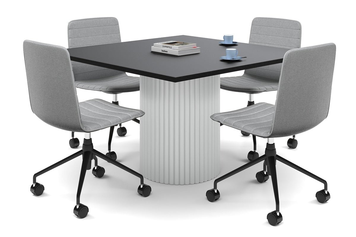 Premium Baobab Circular Base Boardroom Rectangle Table - 1200L x 1200W - Executive Office Conference Table for Professional Meetings & Presentations