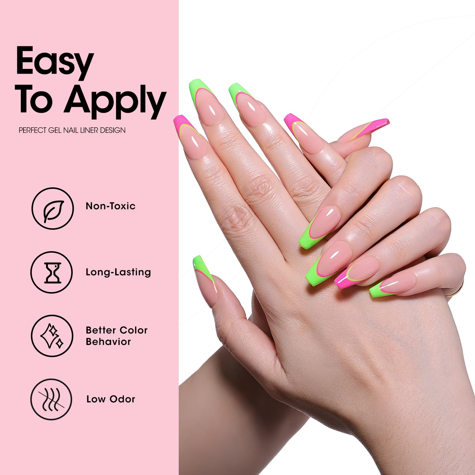 Gellen 6 Colors Gel Nail Polish Set - Red, Pink, Green UV LED Soak Off Nail Art Kit with Thin Brush | Professional Manicure for Home & Salon Use | Perfect for Parties, Weddings & Special Occasions