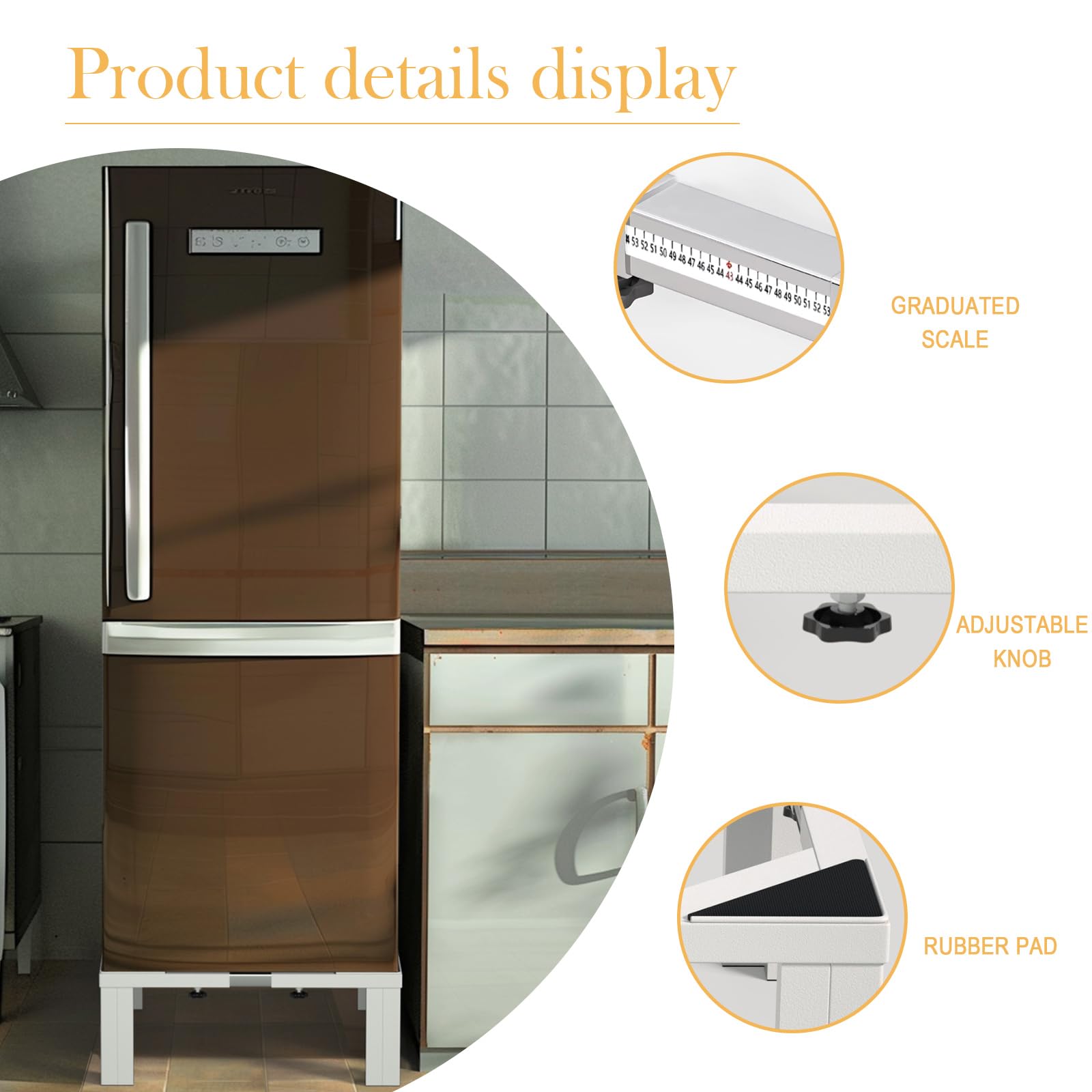 Heavy Duty Stainless Steel Laundry Pedestal for Washer & Dryer - 12