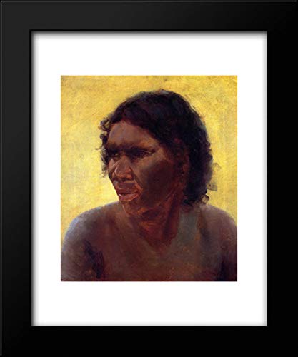 Tom Roberts Framed Art Print - Portrait of an Aboriginal Woman (Maria Yulgilbar) 20x24 - Indigenous Australian Wall Decor for Living Room, Office & Gallery Display
