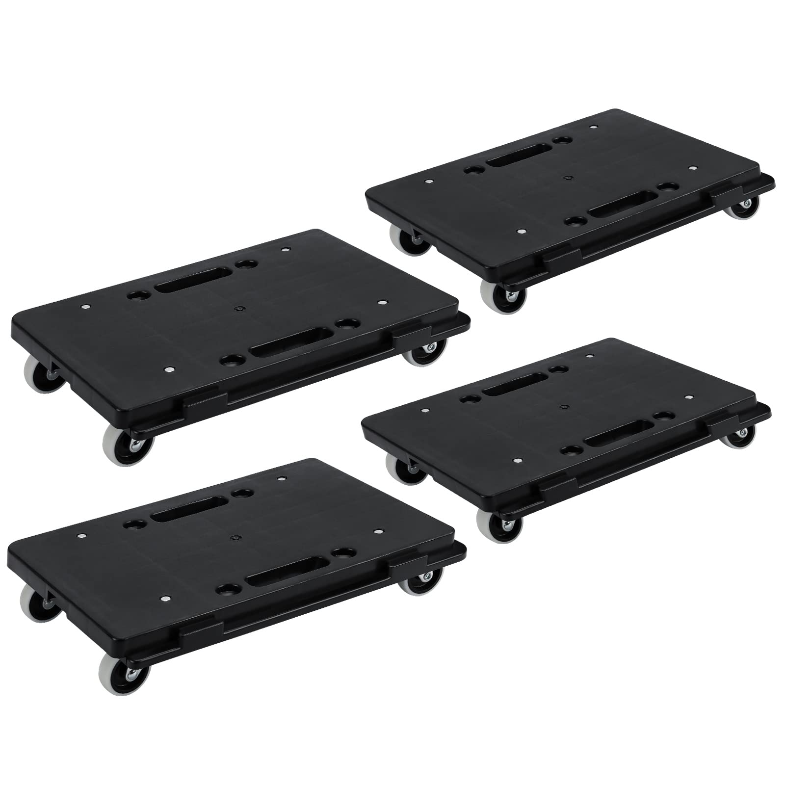 Nellyke 4-Pack Furniture Dolly with Wheels - 500Lbs Capacity Heavy Duty Appliance Movers, Connectable Flat Moving Dollies for Sofa, Refrigerator & Piano - Portable Home & Office Moving Equipment