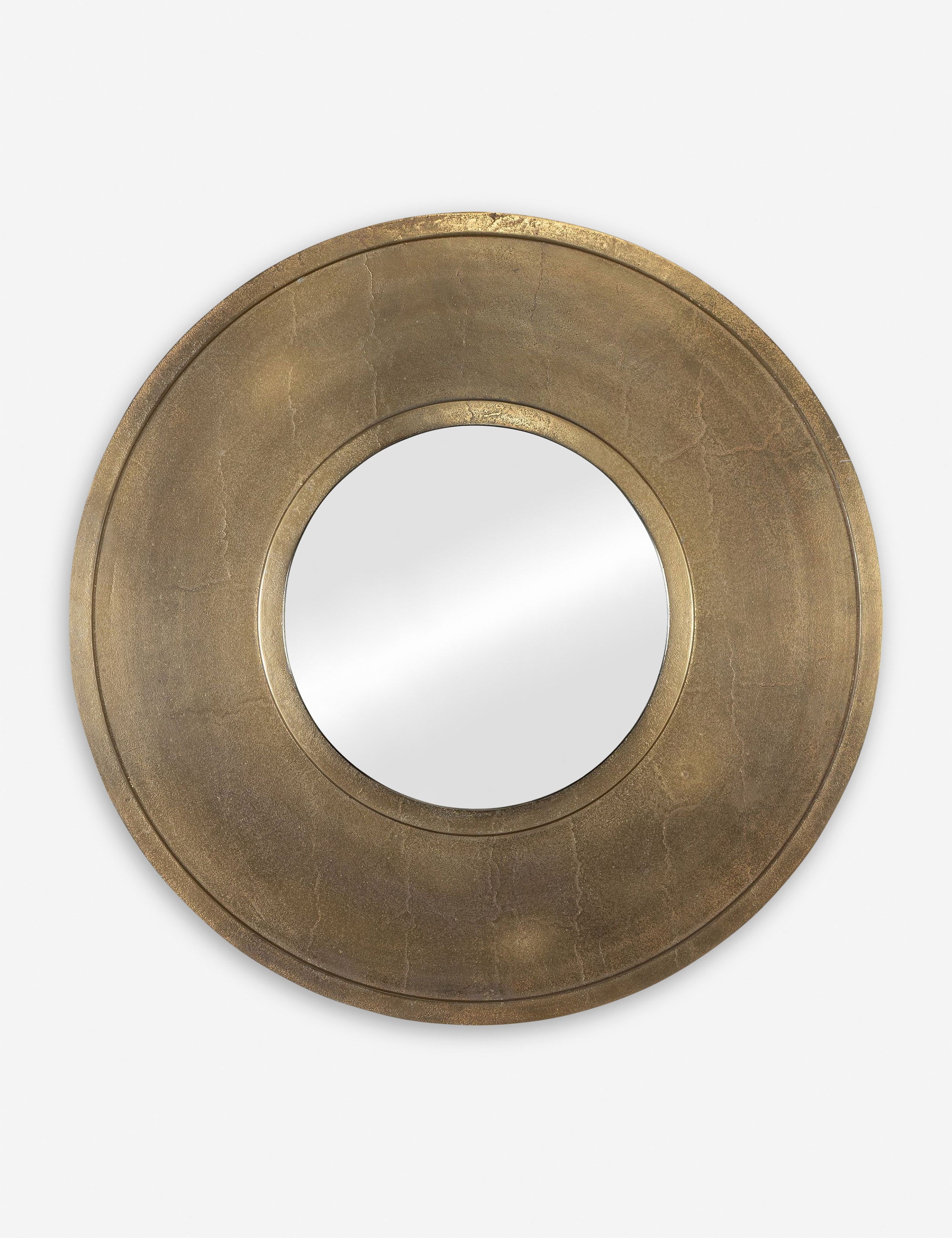 Round Wall Mirror - 24 Inch Decorative Circle Mirror for Bathroom, Bedroom, Living Room - Vintage Style Framed Hanging Mirror for Home Decor & Vanity