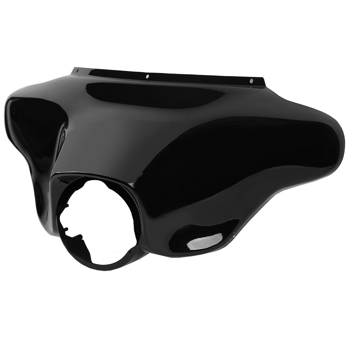 Black Front Outer with Inner Batwing Upper Fairing Cowl for 1996-2013 Harley Davidson Touring Electra Glide, Street Glide & Trike Models | Motorcycle Wind Protection & Custom Styling Upgrade