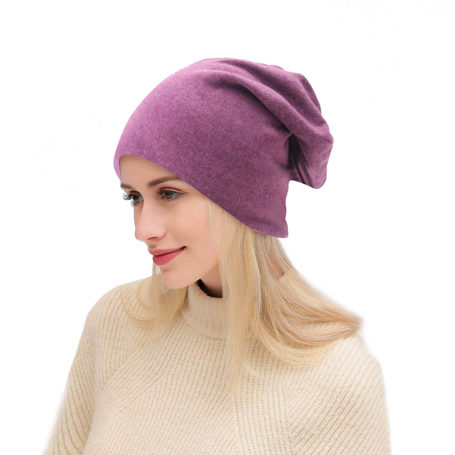 DOOVID Slouchy Beanie Hat for Women & Men - Soft Stretch Cotton Knit Baggy Winter Hat, Hip Hop Beanie, Unisex Casual Skull Cap - Perfect for Cold Weather, Streetwear Fashion & Sleeping