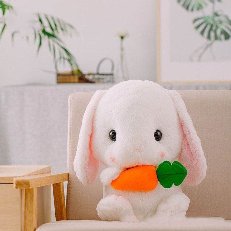 Soft Giant Furry Bunny Plush Toy with Floppy Ears - Perfect for Cuddling, Nursery Decor, and Easter Gifts
