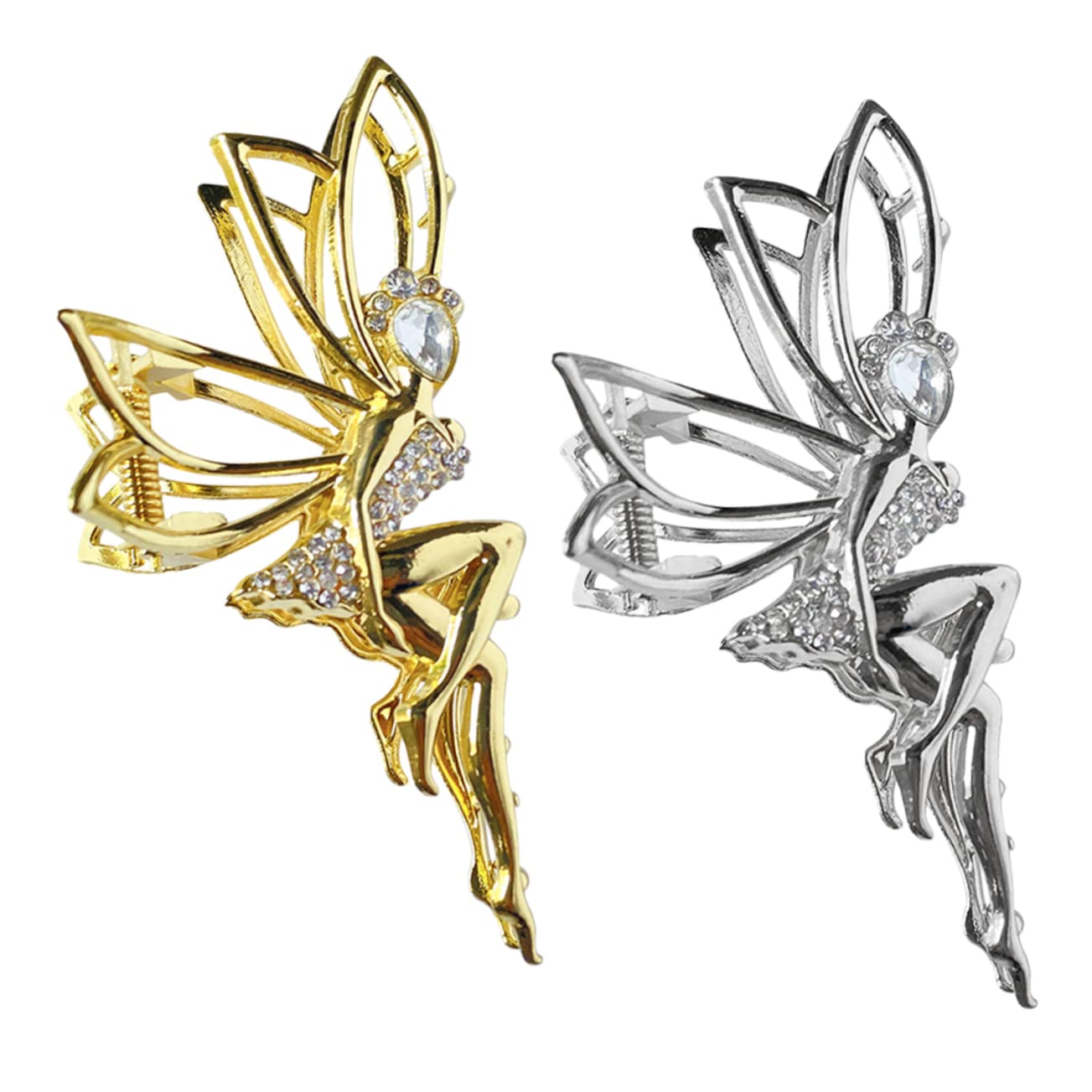 Beaupretty 2-Pack Jumbo Hair Clips for Thick Hair - Sparkly Curly Hair Barrettes, Banana Clips & Hair Claws for Women & Girls | Perfect for Updos, Ponytails & Everyday Hair Styling