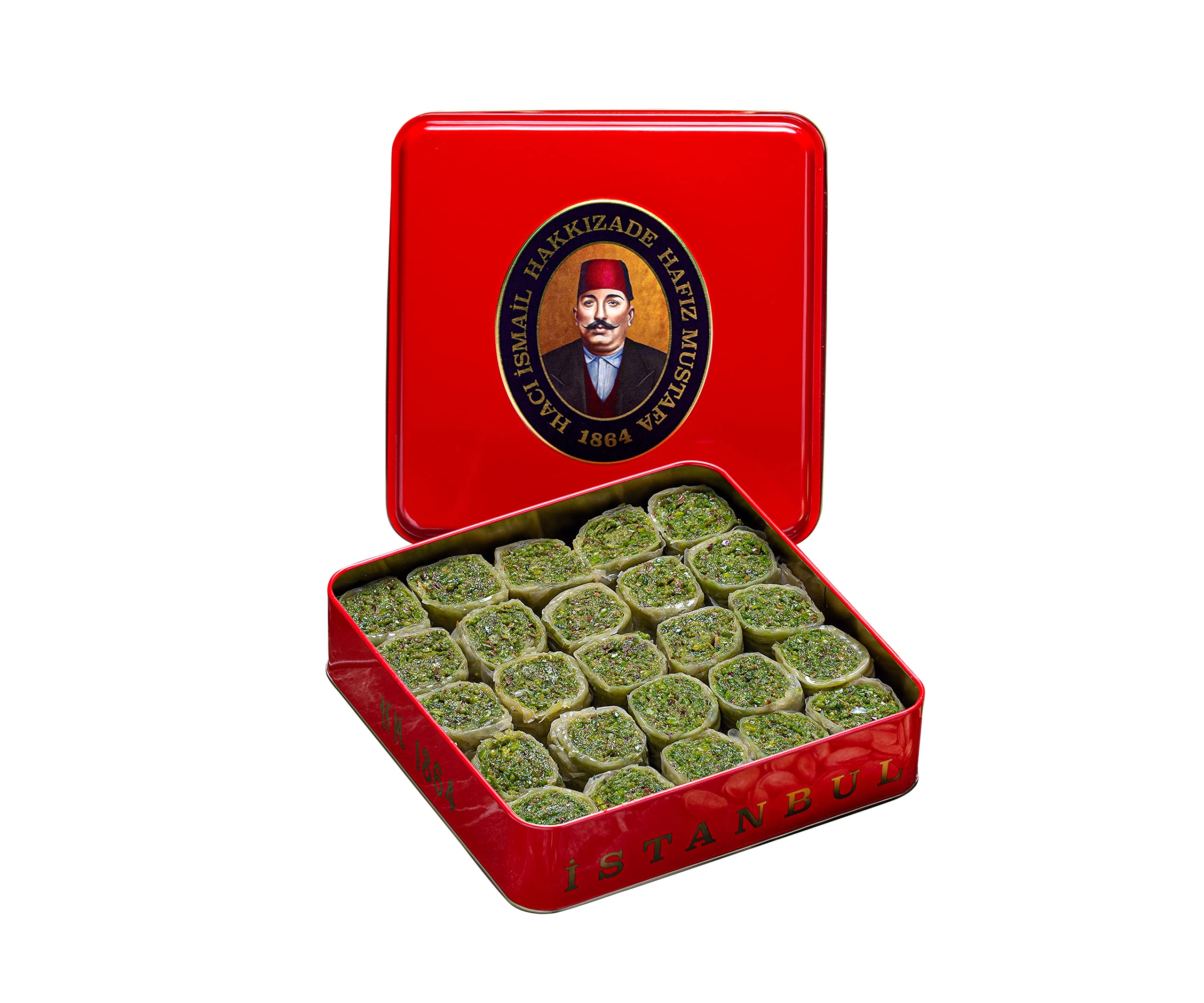 Premium Hafiz Mustafa 1864 Istanbul Baklava Pastry Gift Box - Authentic Turkish Baklava Dessert with Fresh Phyllo Dough, Pistachios, Hazelnuts & Walnuts - Perfect for Birthdays, Christmas Gifts, Dinner Parties & Holiday Treats