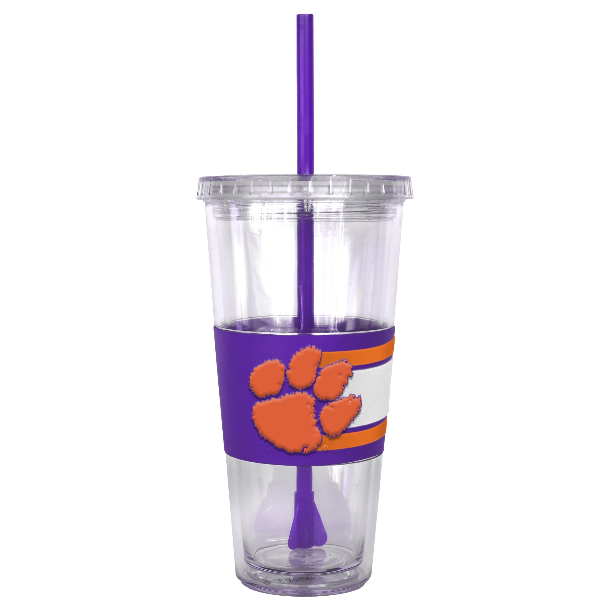 NCAA Insulated Straw Tumbler 22oz - BPA-Free Stainless Steel Water Bottle with Lid & Straw for College Sports Fans - Perfect for Game Day, Gym & Outdoor Activities