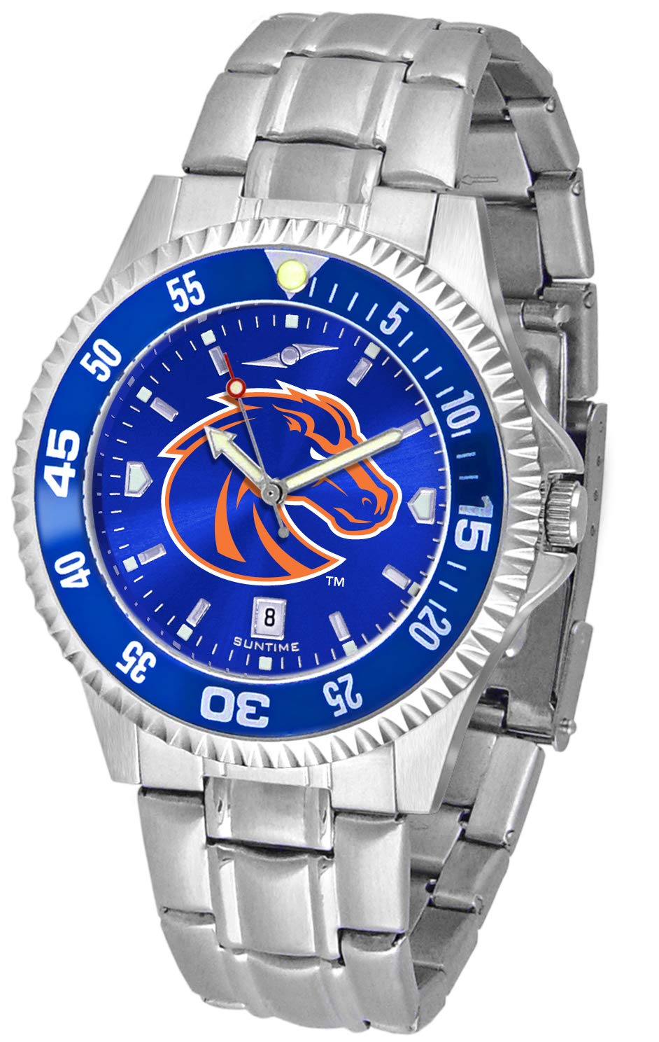 SunTime Men's Competitor 40mm Quartz Watch with 20mm Stainless Steel Strap - Sporty Team Color Dial & Bezel - Perfect for Casual Wear, Office & Outdoor Activities