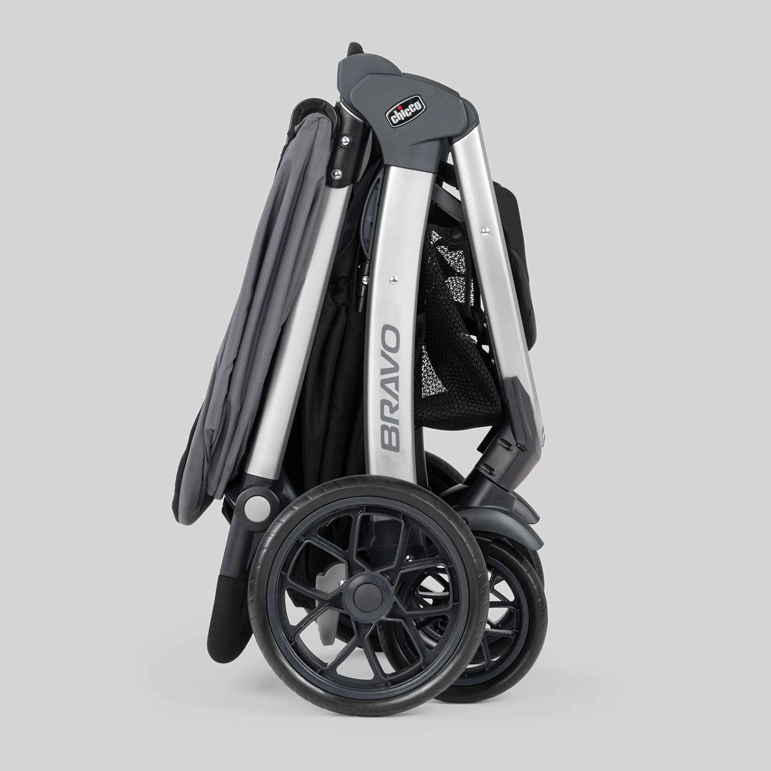 Chicco Bravo 3-in-1 Trio Travel System - Lightweight Quick-Fold Stroller with KeyFit 30 Infant Car Seat & Base | Camden/Black | Perfect for Newborns, Toddlers & Family Travel
