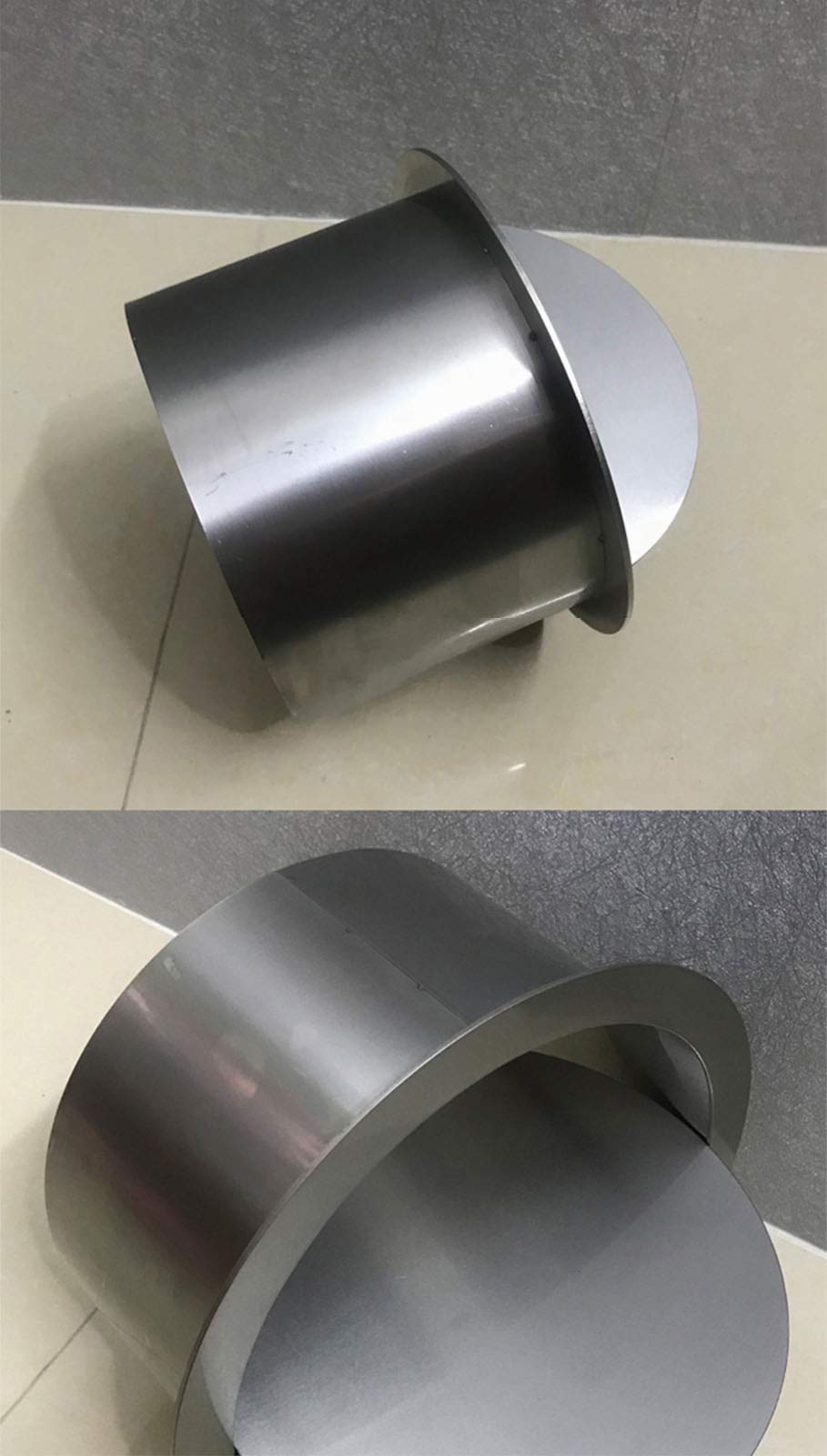 Stainless Steel Round Built-In Countertop Trash Chute Lid - Balanced Swing Flap Cover for Flush Mount Grommet Waste Bins | Perfect for Kitchen Islands, Bathrooms & Office Countertops