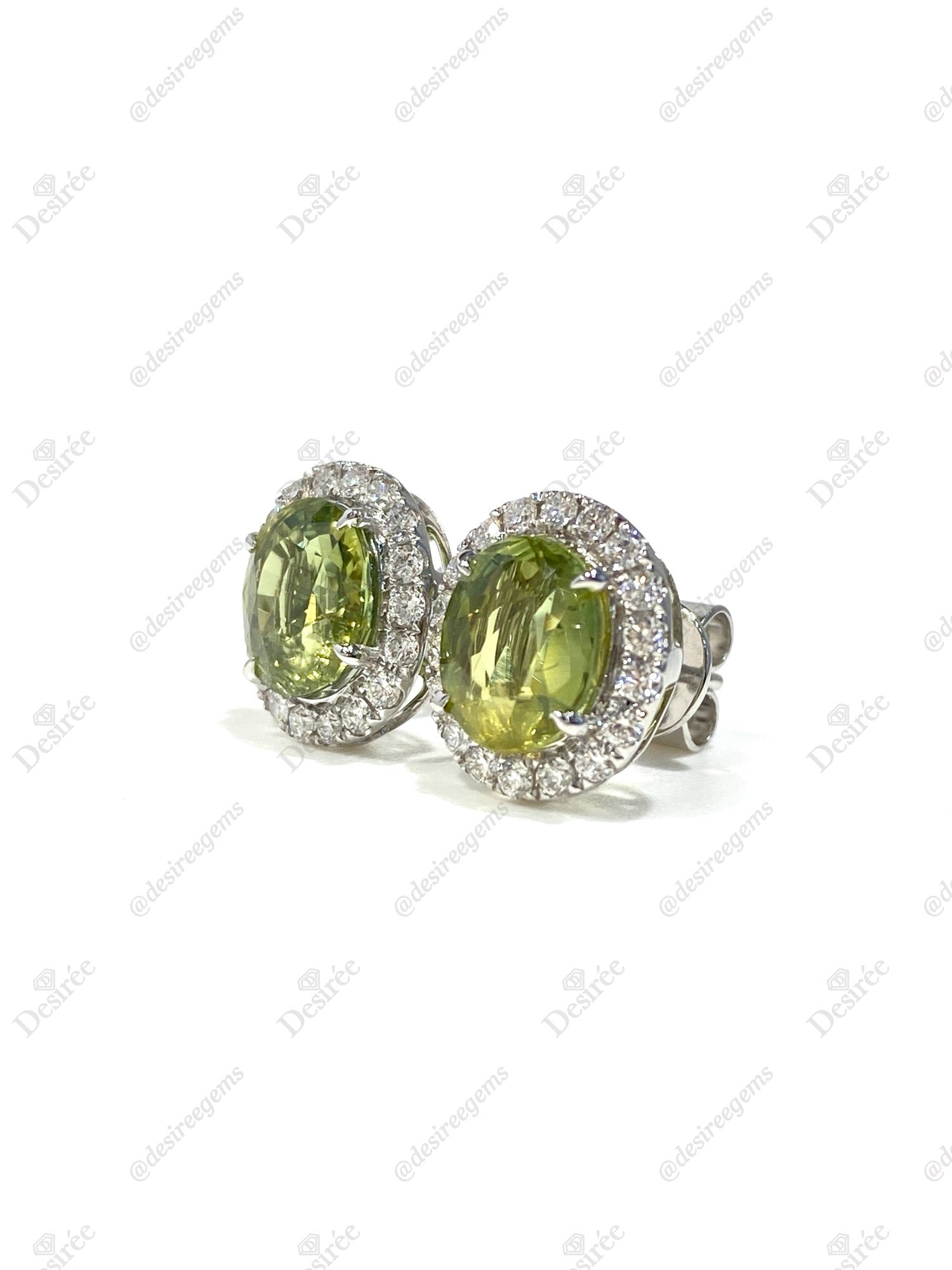 Natural Unheated Yellowish Green Sapphire Ring - 4.76ct Oval Cut Gemstone Engagement Ring for Women, Vintage Style Jewelry Gift for Anniversary, Wedding & Special Occasions