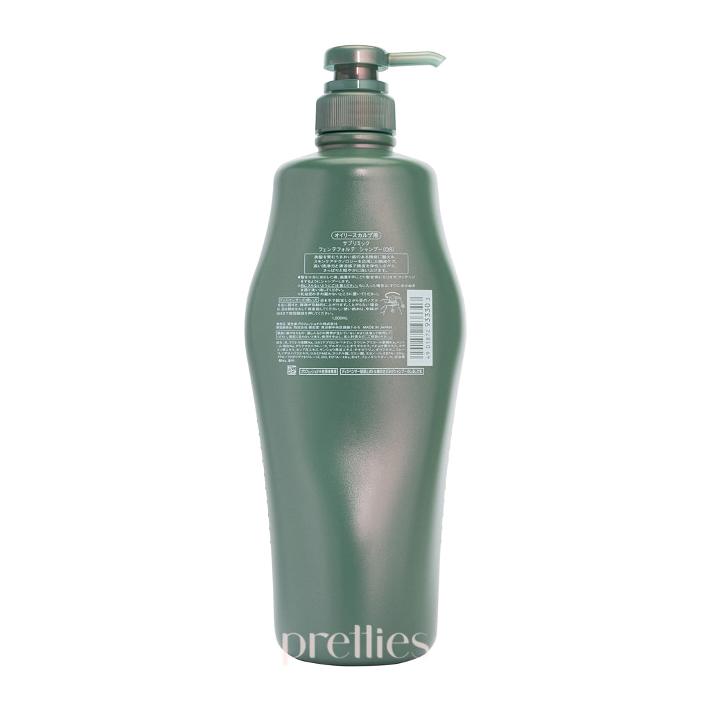 Shiseido SUBLIMIC Fuente Forte Shampoo for Oily Scalp - Green Tea Formula 1000ml | Deep Cleansing & Oil Control | Salon Quality Hair Care for Men & Women