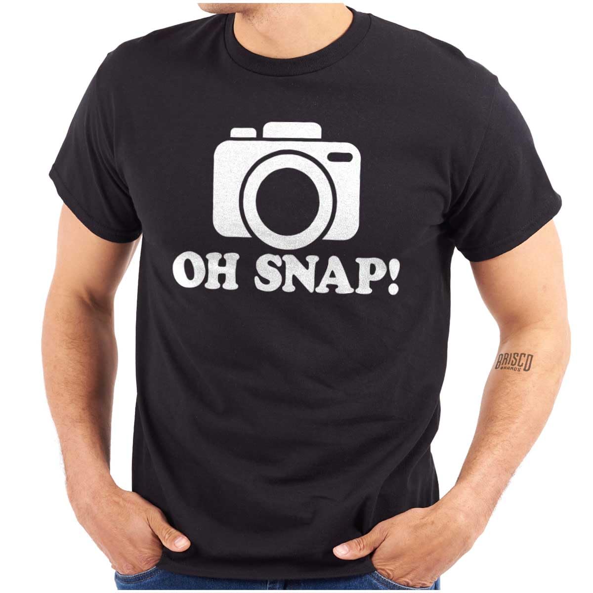 Photographer Graphic T-Shirt for Men & Women - Oh Snap Shot Photography Design - Perfect for Photographers, Artists & Creative Professionals