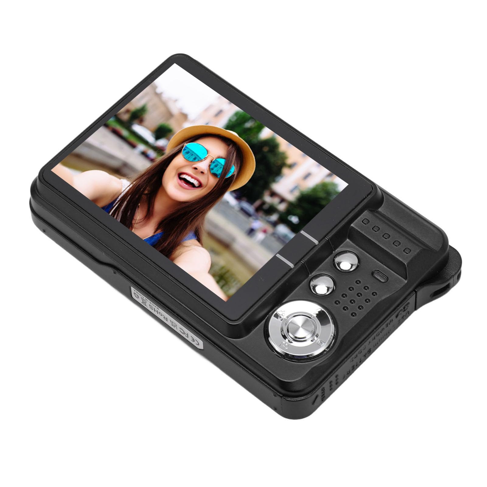 4K Digital Camera with 8X Zoom & 48MP HD - 2.7 Inch Screen Compact Photography Camera for Teens and Kids (Black) - Perfect for Travel, Vlogging, and Outdoor Adventures