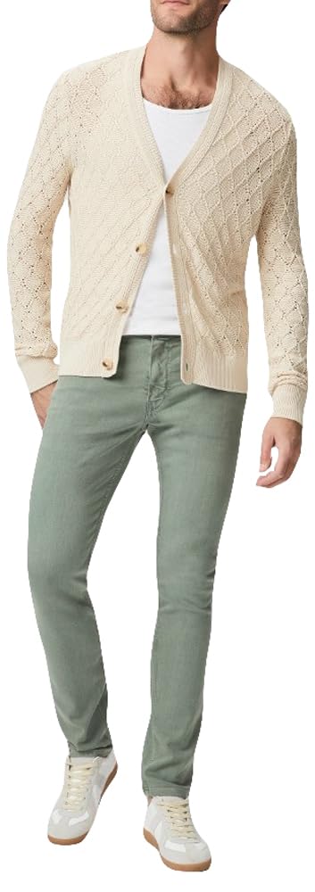 PAIGE Men's Perry Cardigan Sweater - Soft Cotton Knit Cardigan for Men, Casual Button-Up Open Front Lightweight Sweater - Perfect for Office, Date Night & Fall Layering