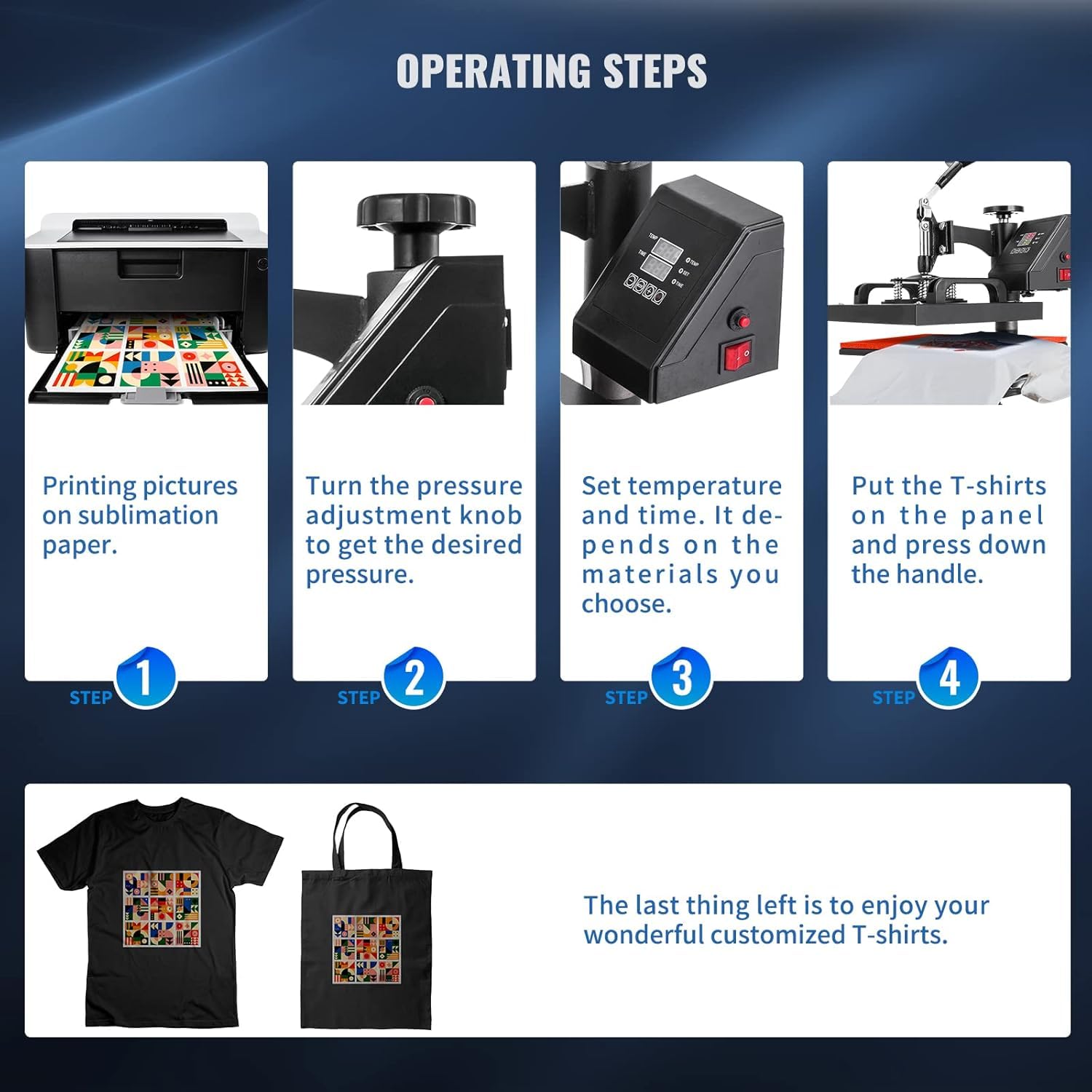 VEVOR 12x10 Inch Heat Press Machine for T-Shirts - Compact Sublimation Heat Transfer Printing Machine for DIY Custom Shirts, Hats & Mugs - Perfect for Home Business & Craft Projects