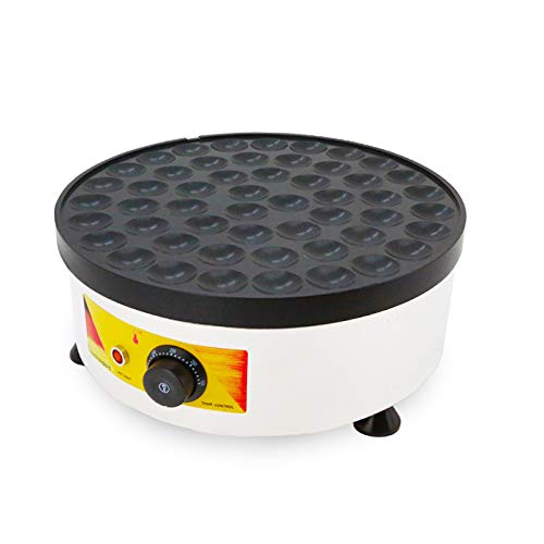 INTSUPERMAI Commercial Electric Pancake Maker - 52 Mini Dutch Poffertjes & Muffin Waffle Machine for Home, Kitchen, Restaurant, Snack Bar - Perfect for Breakfast, Brunch, and Dessert Making