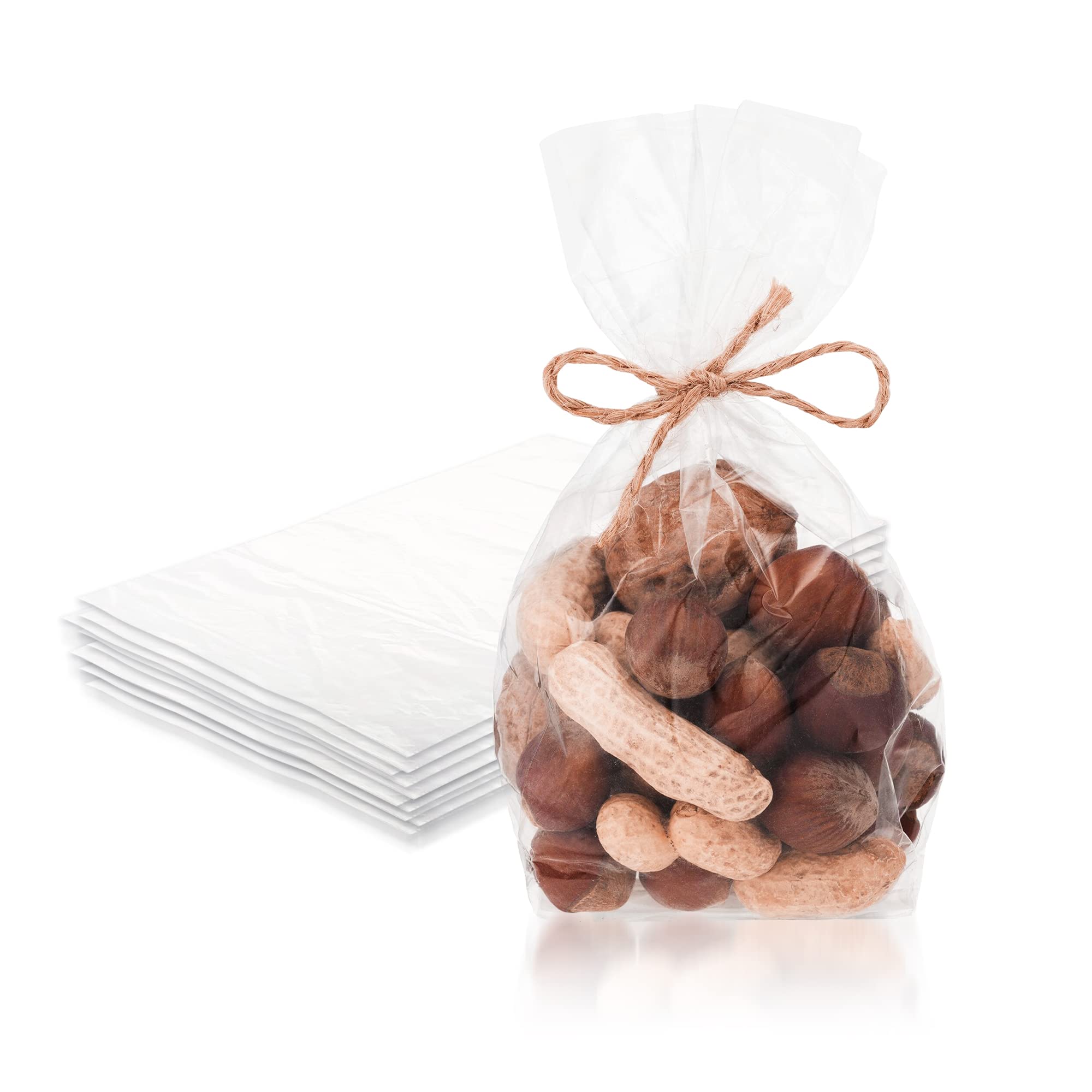 1000 Pack Clear Side Gusseted Plastic Bags - 5x3.5x12 Inch 1 Mil Leakproof Gift Bags for Treats, Favors & Baked Goods | Perfect for Party Favors, Wedding Gifts & Holiday Packaging