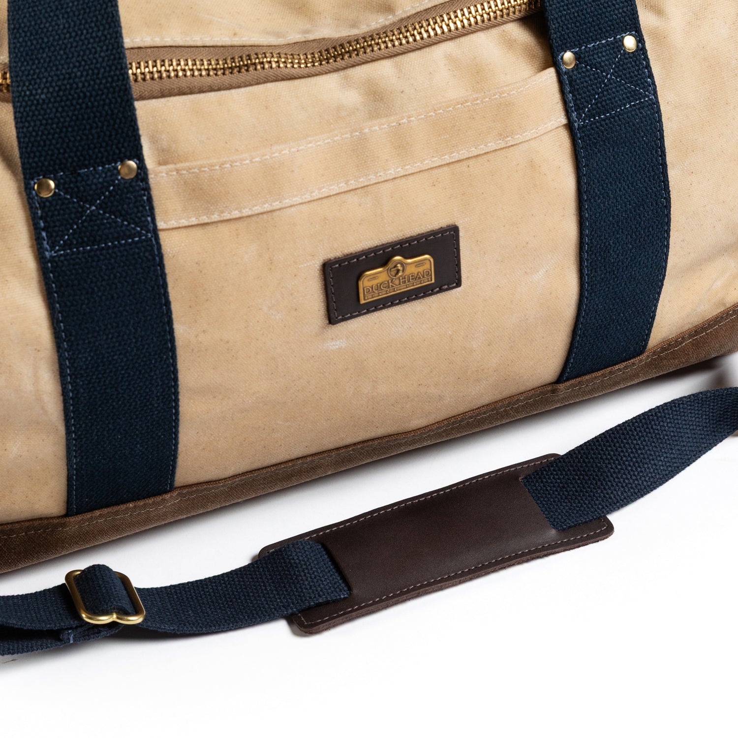 Durable Waxed Canvas Duffle Bag for Travel & Gym - Natural Water-Resistant Carryall - Perfect for Weekend Getaways, Camping & Workout Essentials