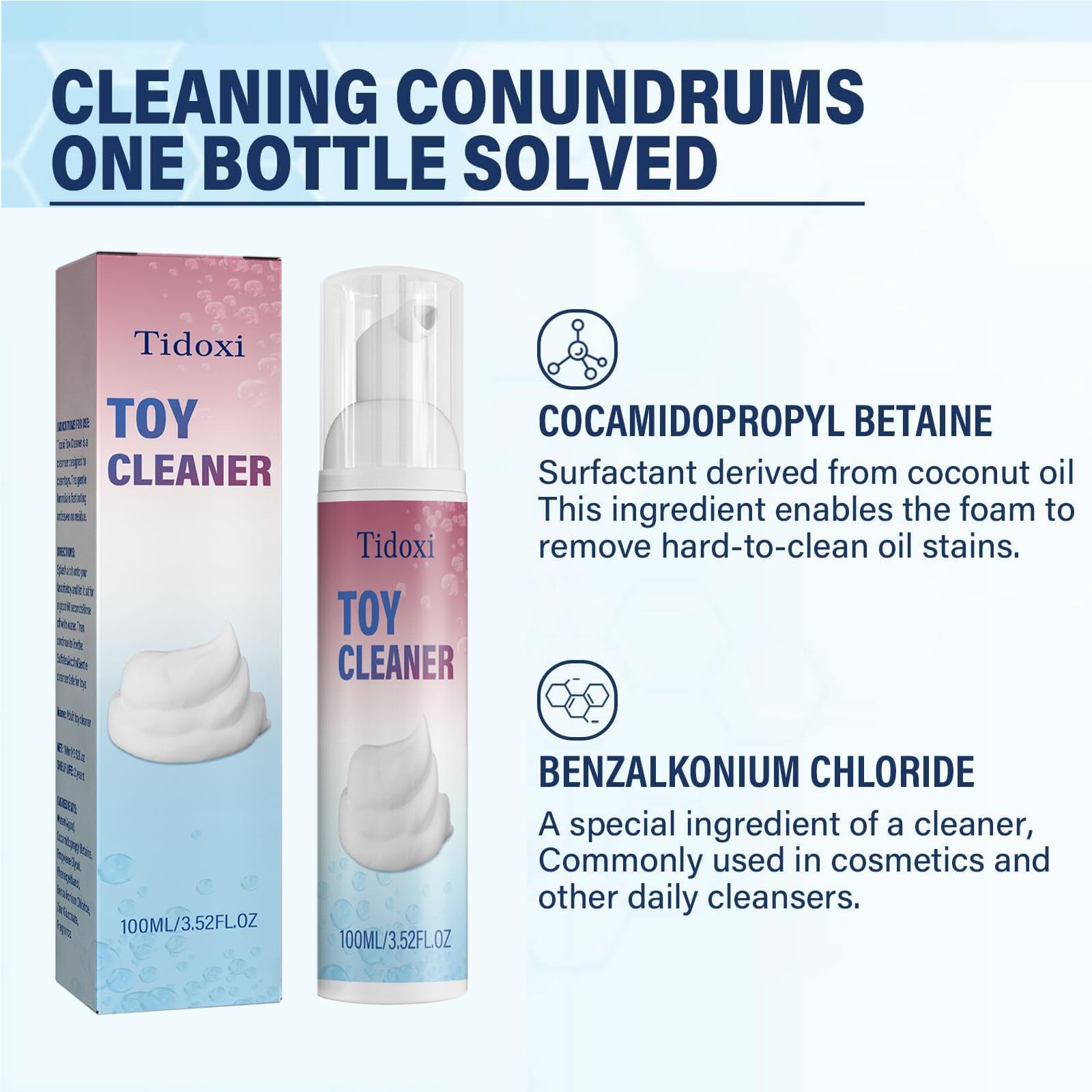 Fresh Foaming Toy Cleaner - Safe & Effective Cleaning Solution for Kids' Toys | Perfect for Plastic, Rubber & Silicone Toys | Use at Home, Daycare or Playrooms