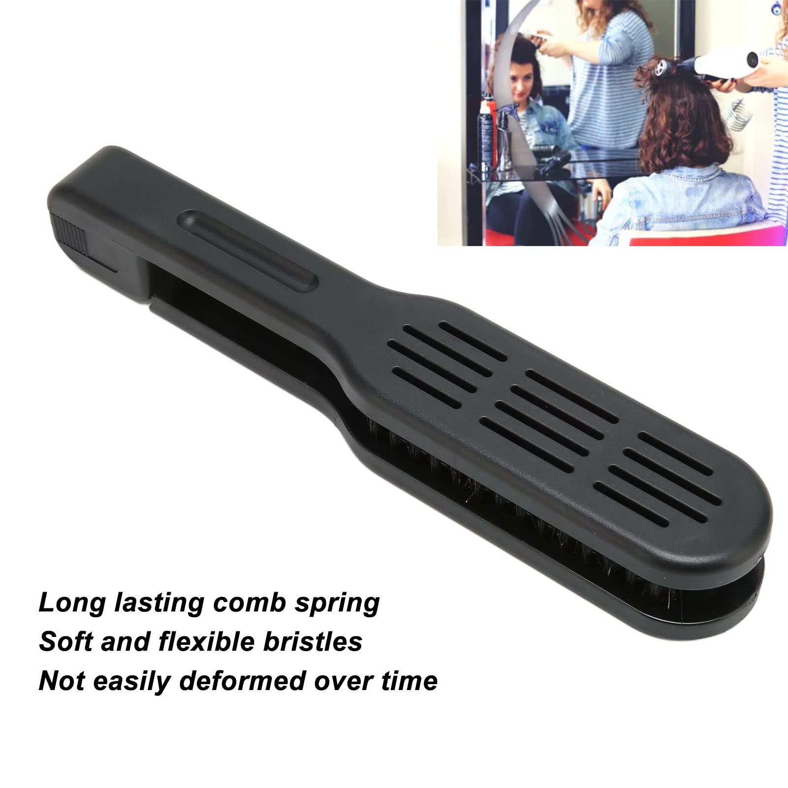 Professional Hair Straightener Comb - Anti-Static Nylon Bristles, Dual-Sided Styling Brush for Smooth & Straight Hair - Perfect for Home Use, Travel & Salon Styling