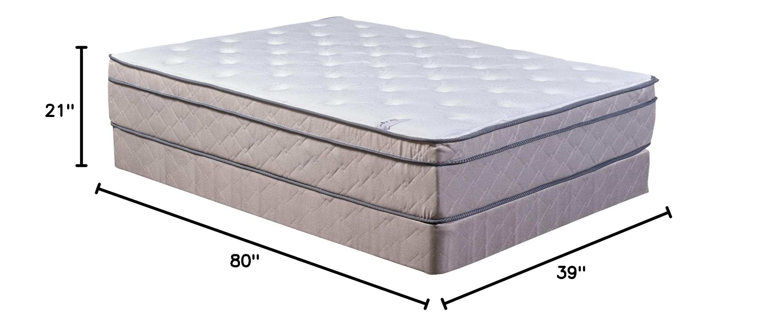 13-Inch Hybrid Eurotop Pillowtop Memory Foam Gel Innerspring Mattress with Soft Foam Encasing & 8