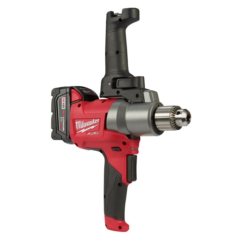 M18 FUEL 18V Brushless Cordless Mud Mixer with 180° Handle Kit - Powerful Lithium-Ion Battery for Drywall, Concrete & Plaster Mixing - Ideal for Construction & DIY Projects