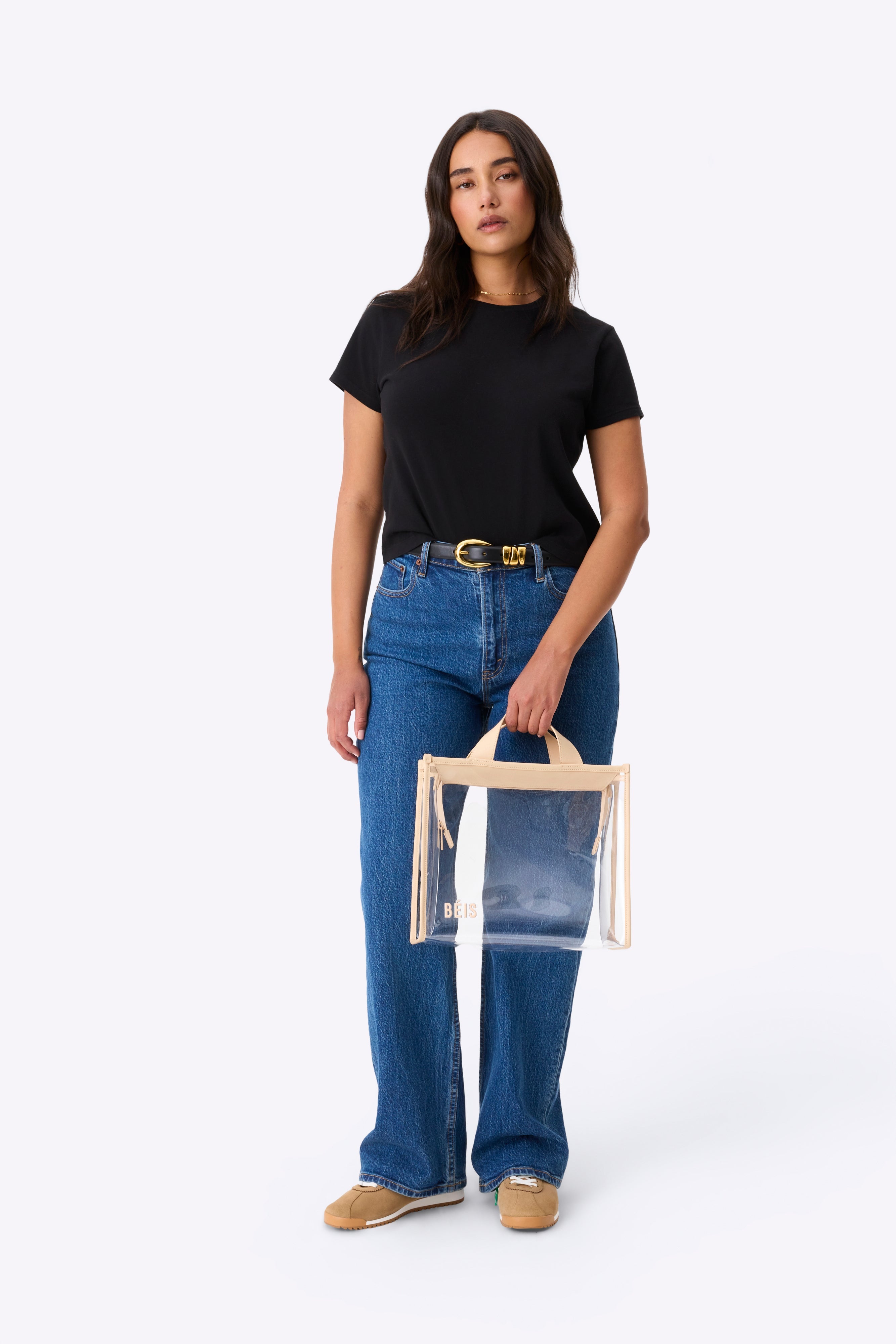 Premium Beige Stadium Tote Bag - Large Durable Canvas Shopper for Women - Perfect for Work, Gym, Beach & Weekend Getaways