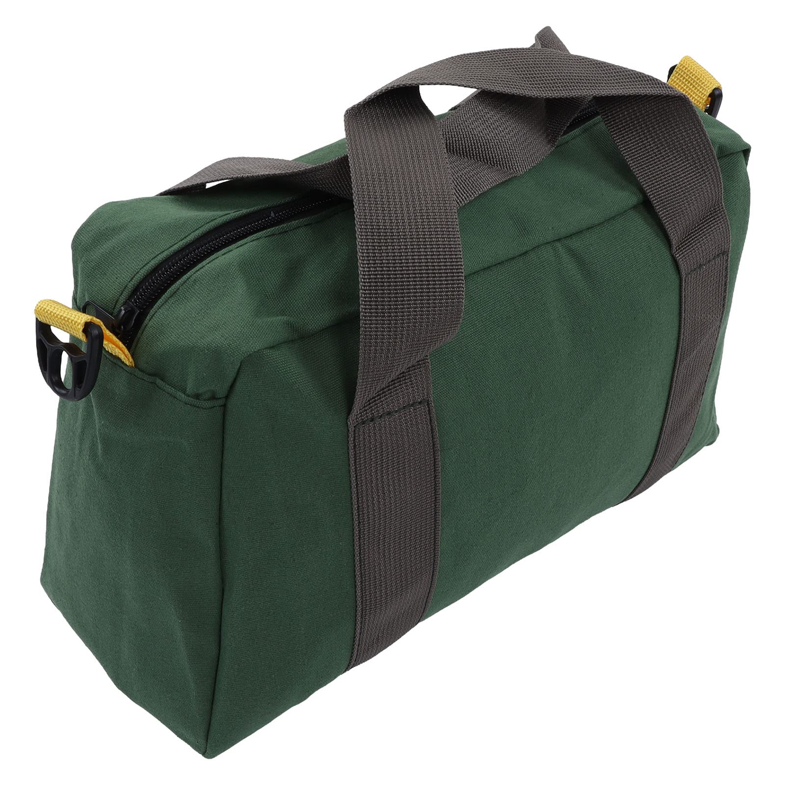 15.7 Inch Large Heavy Duty Waterproof Canvas Tool Bag - Wide Mouth Zippered Utility Tote for Electricians, Carpenters & Technicians | Multipurpose Storage for Tools, DIY Projects & Job Sites
