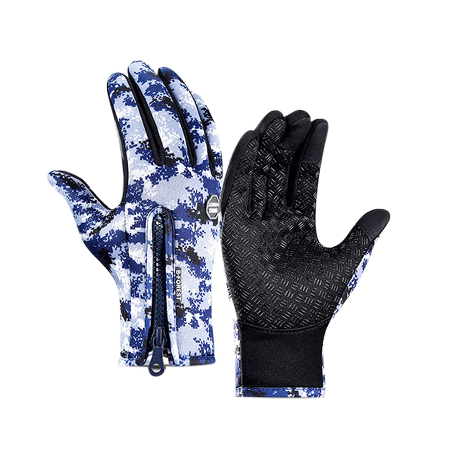 Men's & Women's Camouflage Winter Cycling Gloves - Waterproof Thermal Insulated Gloves for Biking, Skiing, Snowboarding - Outdoor Sports & Cold Weather Protection