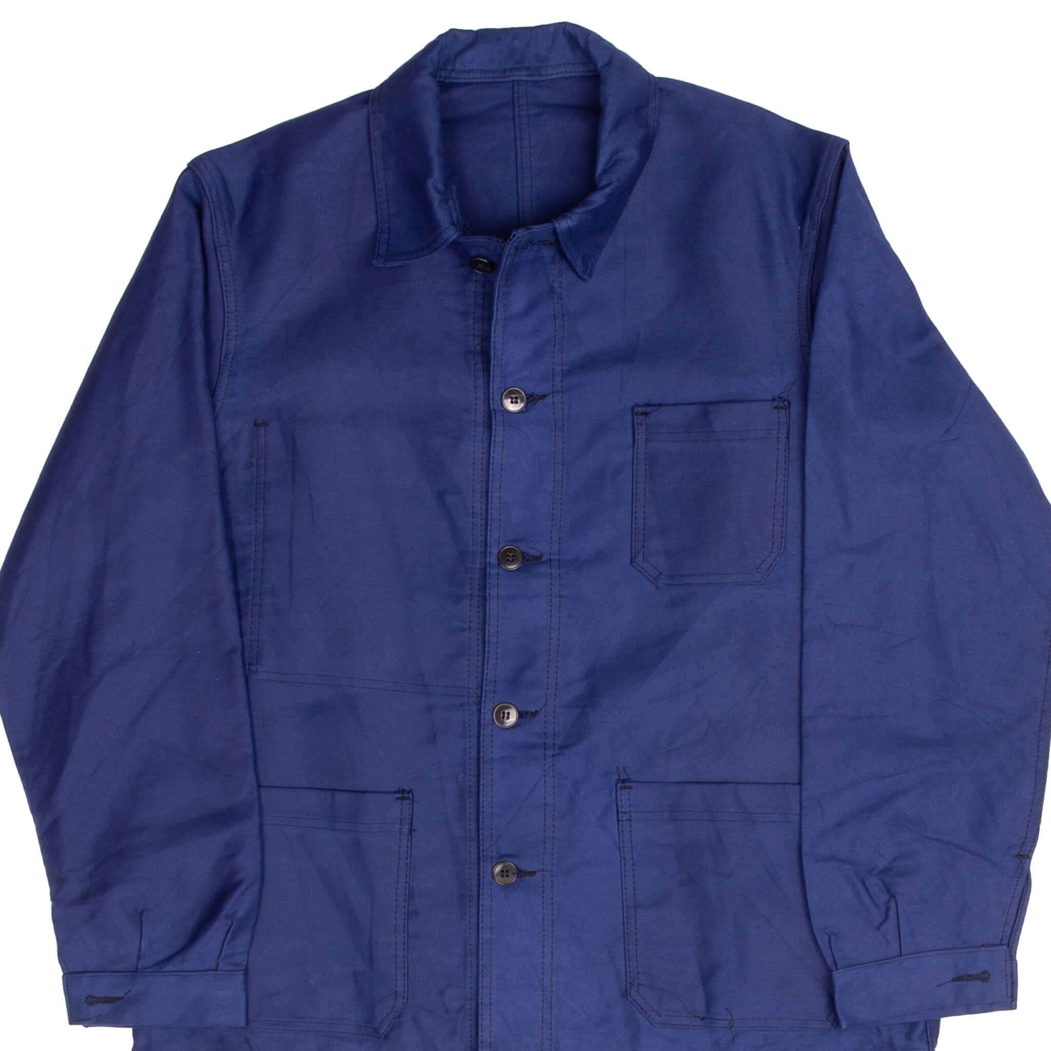Vintage French Workwear Barbe Bleue Jacket 1960s - Medium Size - Made in France - Perfect for Retro Fashion & Vintage Collectors
