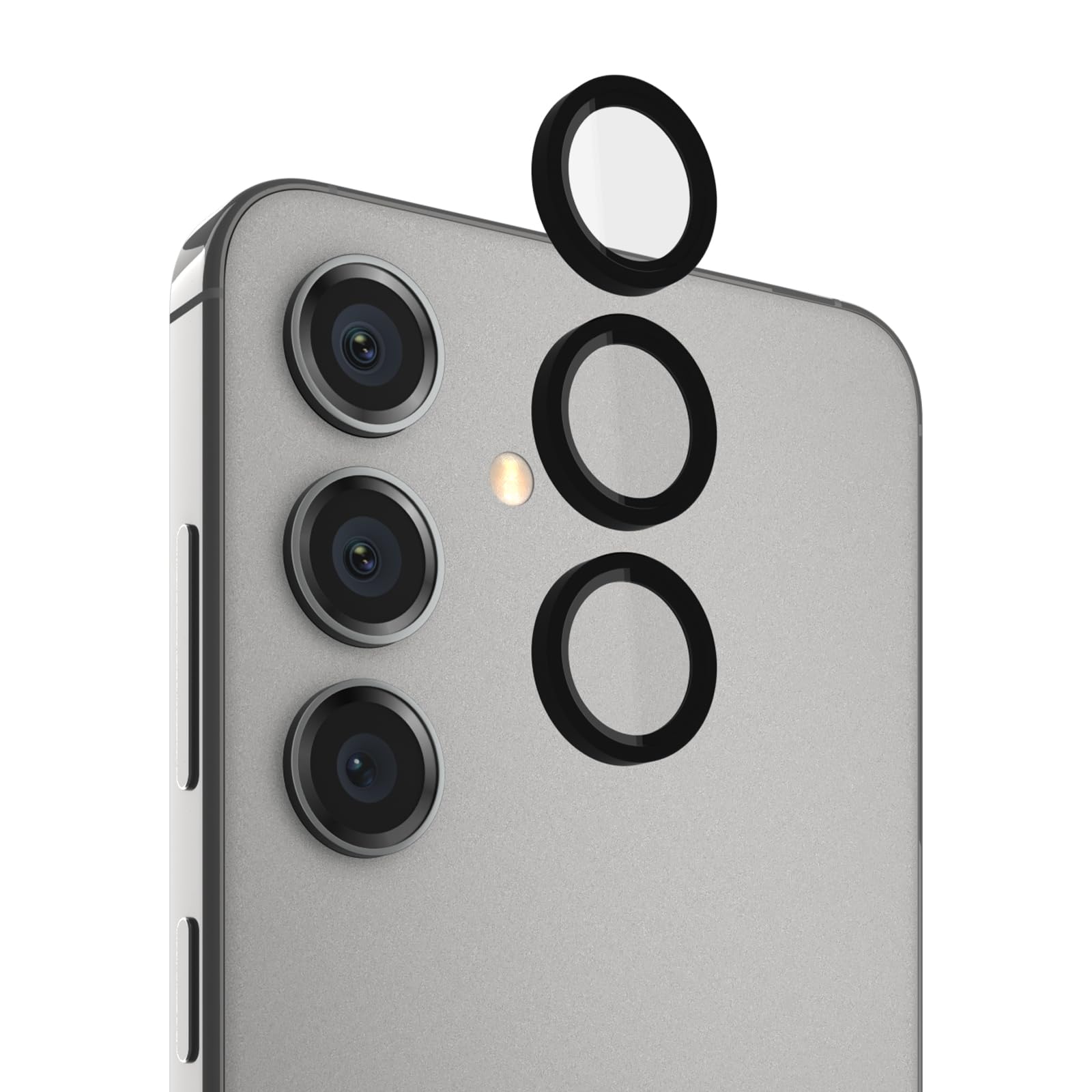 **Pelican Samsung Galaxy S24 Plus Camera Lens Protector - 9H Tempered Glass with Aluminum Rings - Anti-Scratch, Anti-Shatter, HD Clarity for Night Photography - Case Friendly & Easy Installation (Black) - Perfect for Outdoor Adventures, Travel, and Daily Protection**