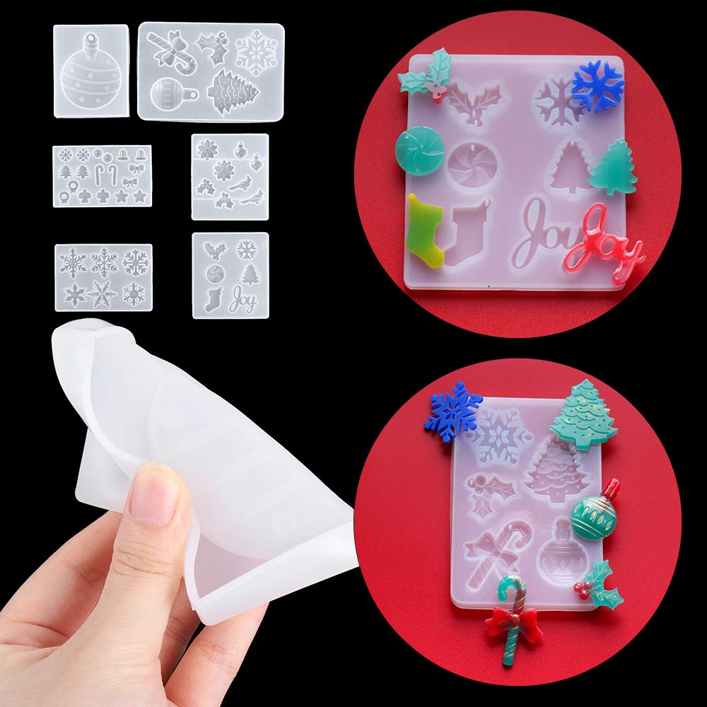 Shanliren Resin Christmas Ornament Jewelry Making Kit - Silicone Molds for DIY Crystal Pendants, Christmas Tree Decorations & Holiday Crafts | Perfect for Xmas DIY Gifts, Home Decor & Craft Projects