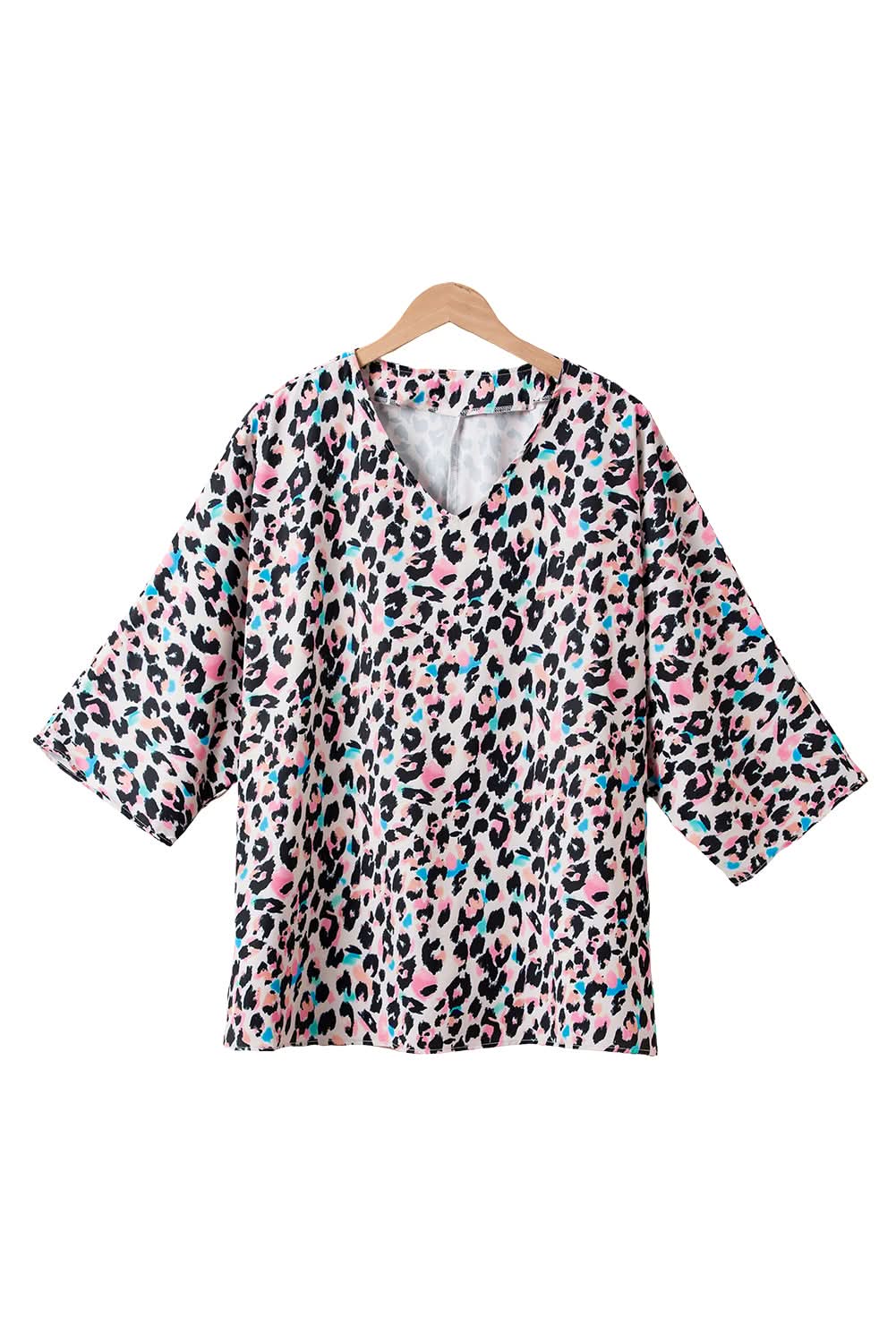 Plus Size Brown Leopard Print Batwing Top - Stylish & Comfortable Loose Fit Blouse for Casual Wear & Night Out
