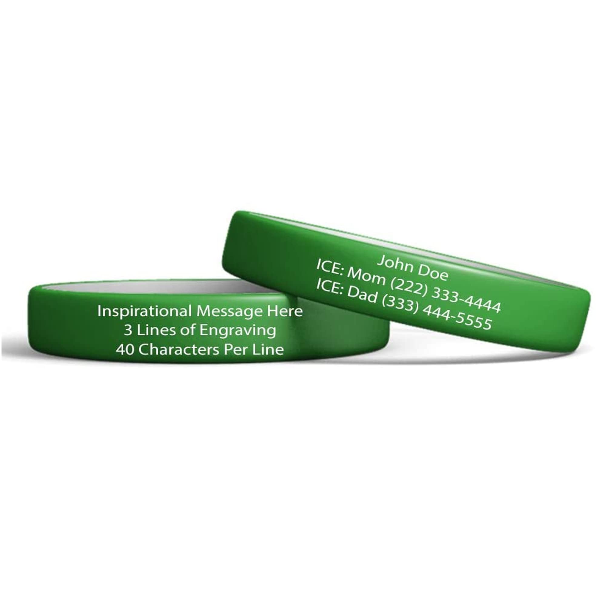 Custom Rubber Bracelets for Men & Women - Personalized Silicone Wristbands - Medical Alert ID & Motivational Stretch Bands - Durable & Comfortable for Daily Wear, Sports, Events & Fundraisers