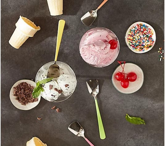 Colorful Ice Cream Spoons - 12 Pack Reusable Plastic Dessert Spoons for Parties, Sundaes, and Frozen Treats - Perfect for Birthday, Wedding, and Summer Events
