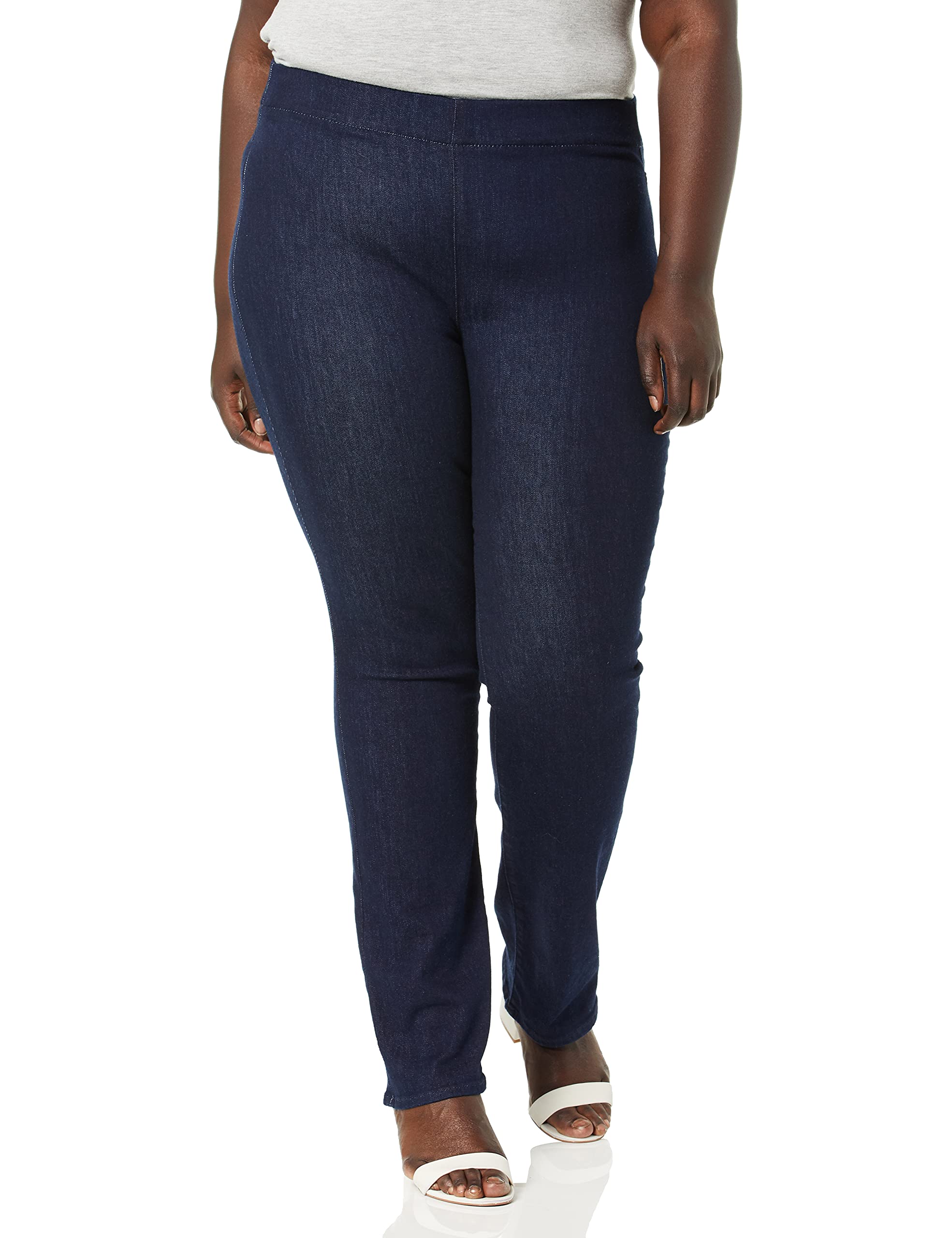 NYDJ Women's Plus Size Stretch Pull-On Straight Leg Jeans - Comfortable Tummy Control Denim Pants for Work, Casual & Everyday Wear