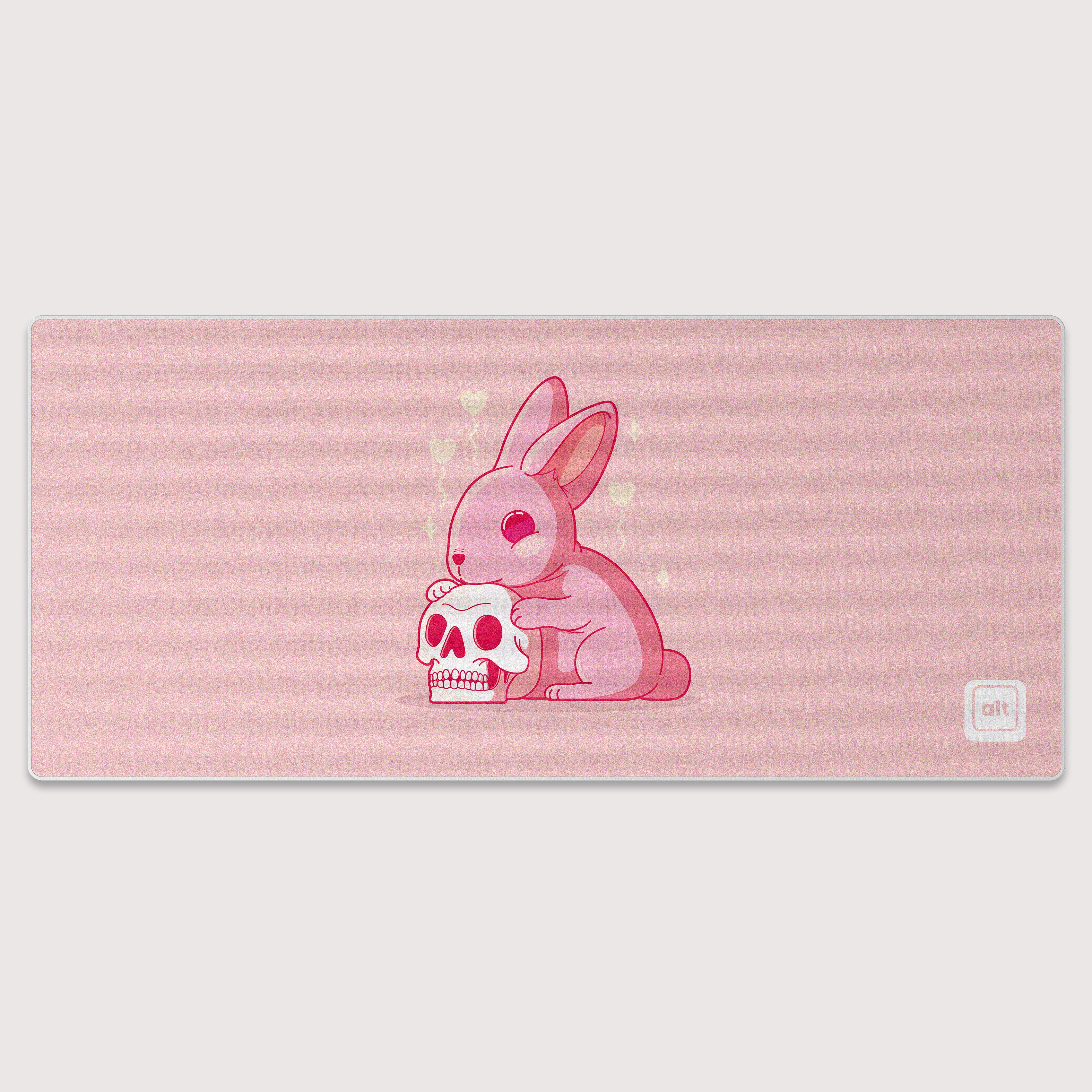 Bunny Skull Gaming Mouse Pad - Non-Slip Rubber Base, Smooth Surface for Precision Control - Perfect for PC, Laptop, Office & Gaming Setup