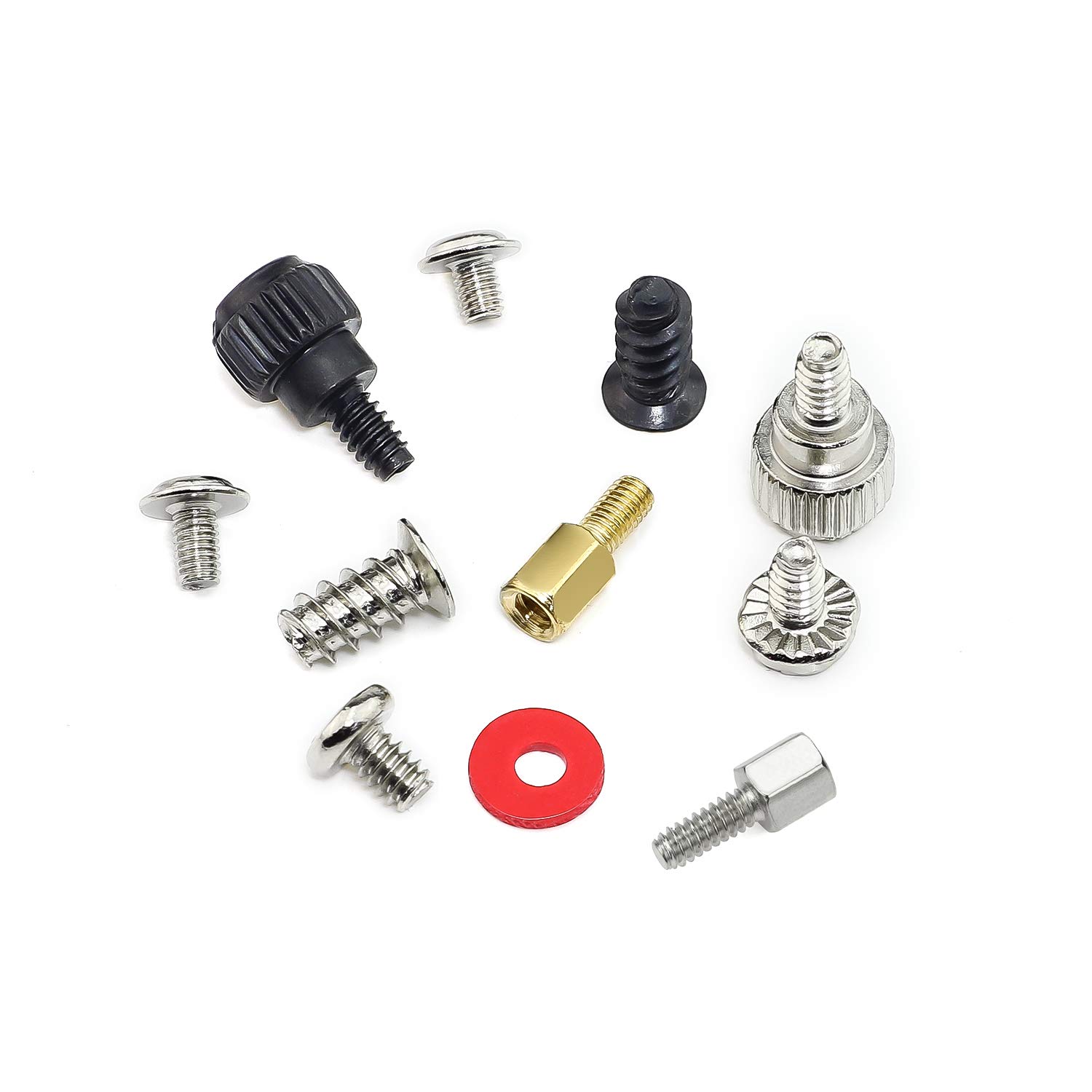 300PCS Computer Screw Standoffs Assortment Kit with Screwdriver - for Hard Drive, PC Case, Motherboard, Fan, Power Supply & Graphics Card Installation | DIY Computer Building & Repair Accessories