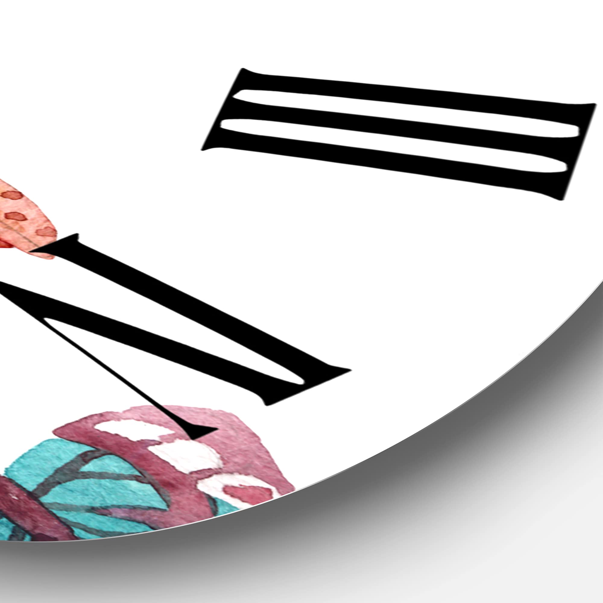 Farmhouse Wall Clock 'Succulents in Old Watering Can' - Large Floral & Botanical Decor Clock for Living Room, Kitchen, Office - Rustic Home Décor Wall Art