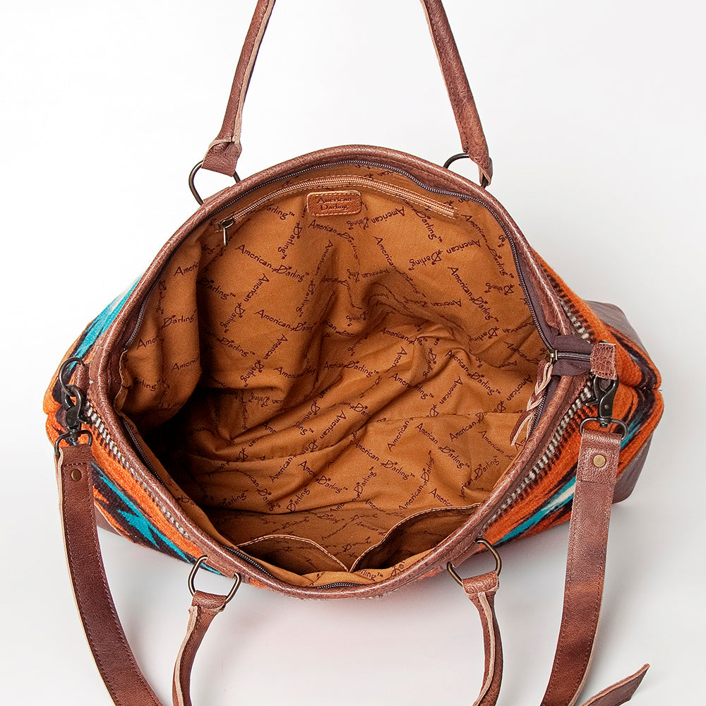 Genuine Leather Western Handbag for Women - American Darling Saddle Blanket Purse - Perfect for Cowgirl Fashion, Rodeo Events & Country Style Outfits